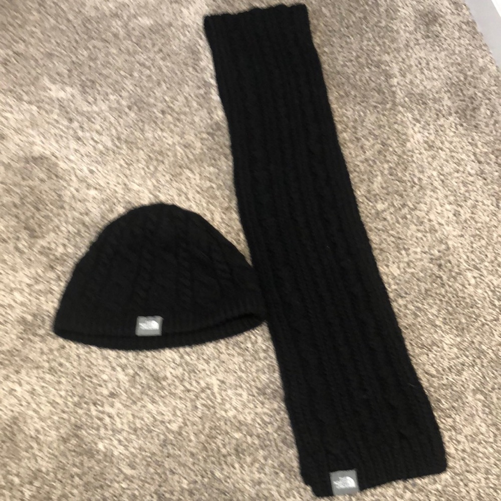 North Face hat and matching scarf